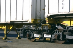 RailRunner chassis front end engaged with bogie