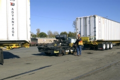 RailRunner Chassis positioned to connect to bogie